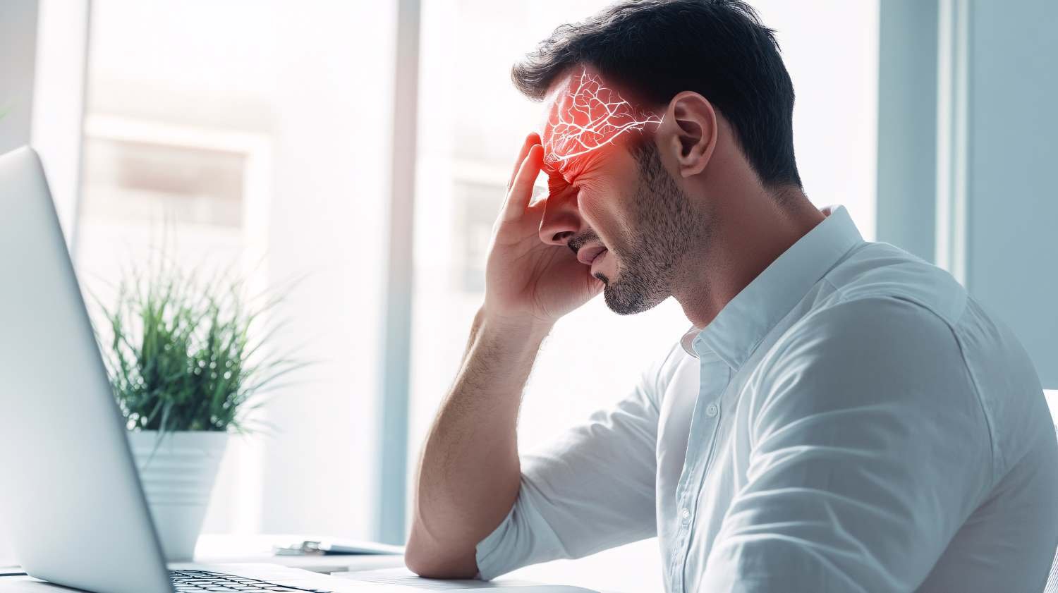 240805-54-side-view-individual-grimacing-with-head-pain-office-desk-cranial-blood-vessel-constriction-resulting-from-tension-headache-continuous-digital-screen-exposure-medical