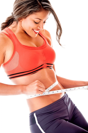 Woman measuring her body - weight loss concepts.jp (2)